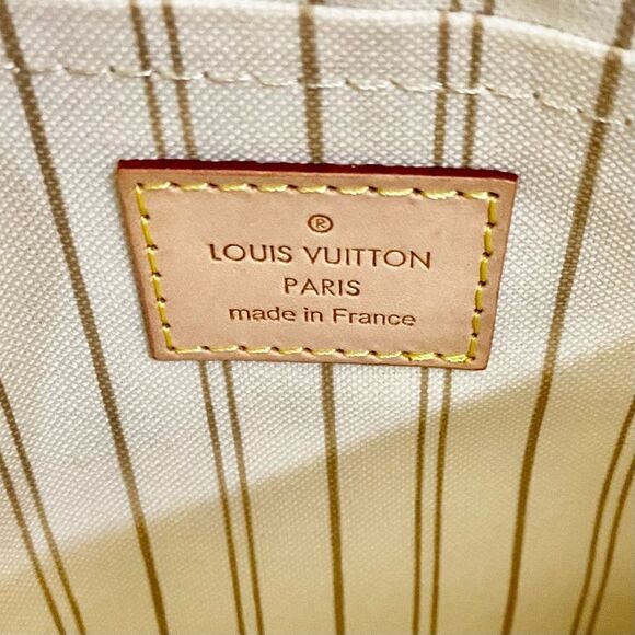 LOUIS VUITTON Damier Azur (Neverfull MM ) Pouch Bag 💼 AR1158 - Picture 6 of 16